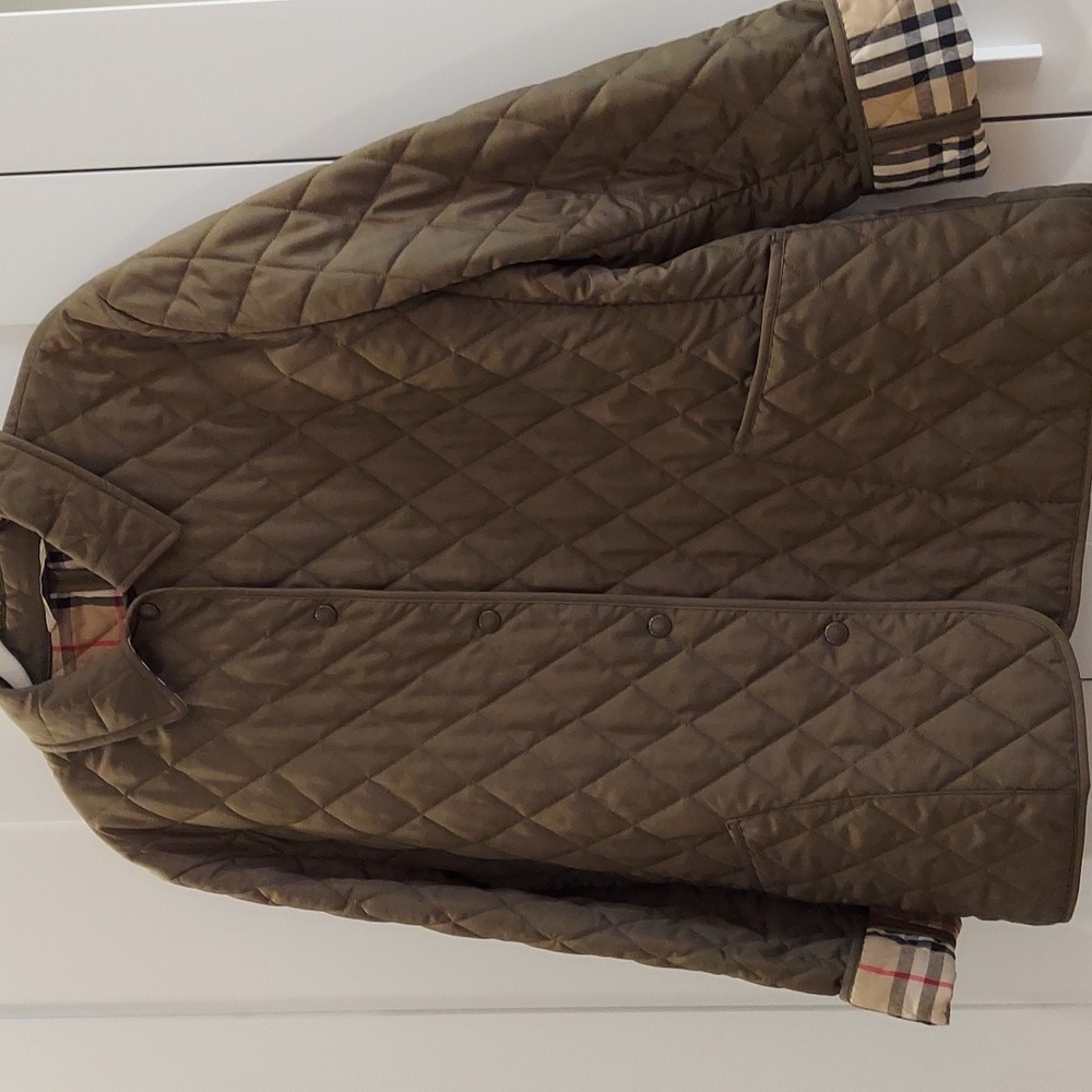 Burberry Quilted Jacket Olive Large